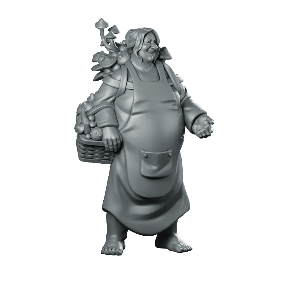 Fae Mushroom Merchant Miniature Mushroom Forager - CastNPlay - We Print Miniatures