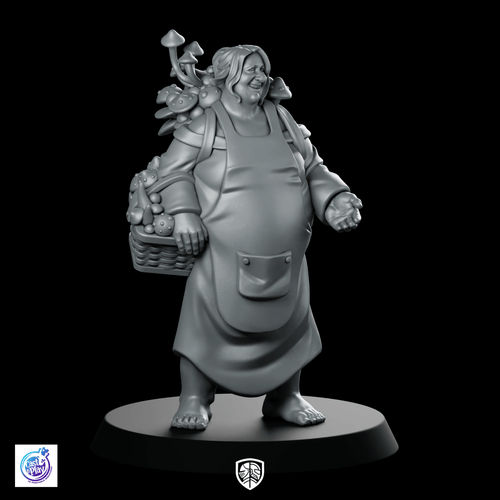Fae Mushroom Merchant Miniature Mushroom Forager - CastNPlay - We Print Miniatures