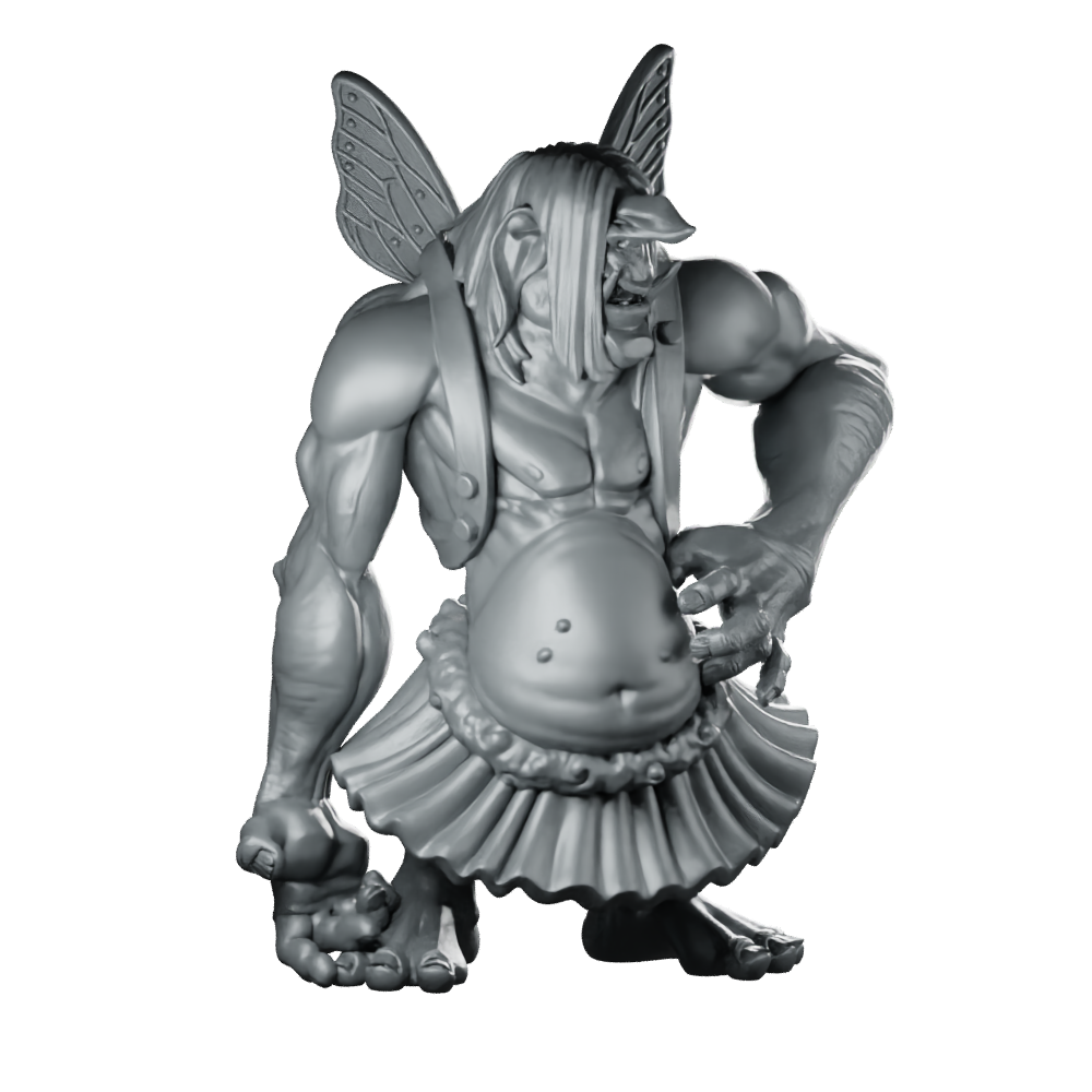 Fairy Troll Miniature Winged Boss Monster RPG Miniature 360 Spin 01