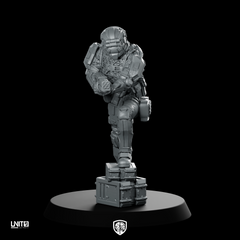 Falcon Cyberpunk Miniature Armoured Rifleman Sci-Fi Operative