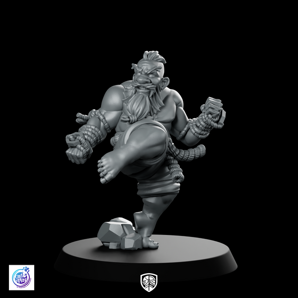 Faldur Ironbrow Miniature Fantasy Monk Kicker Brawler