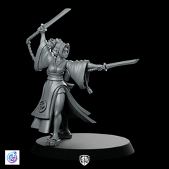Falya Sabredance Miniature Fantasy Dual - Wield Sword Gatekeeper - CastNPlay - We Print Miniatures
