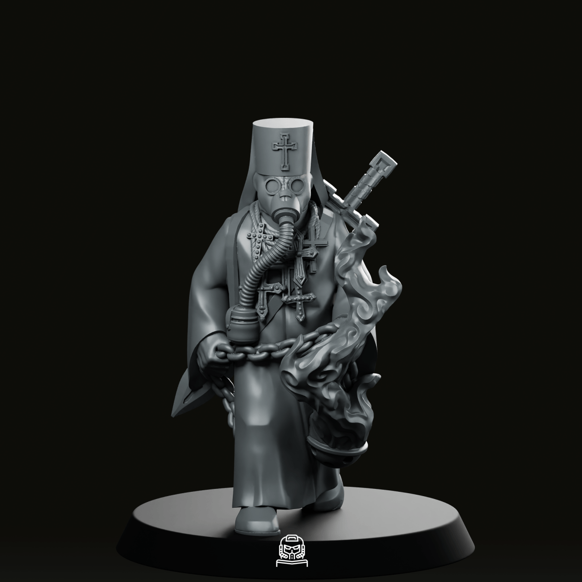 Fanatic Priest With Incensor Trench Crusade Miniature - Onmioji - We Print Miniatures