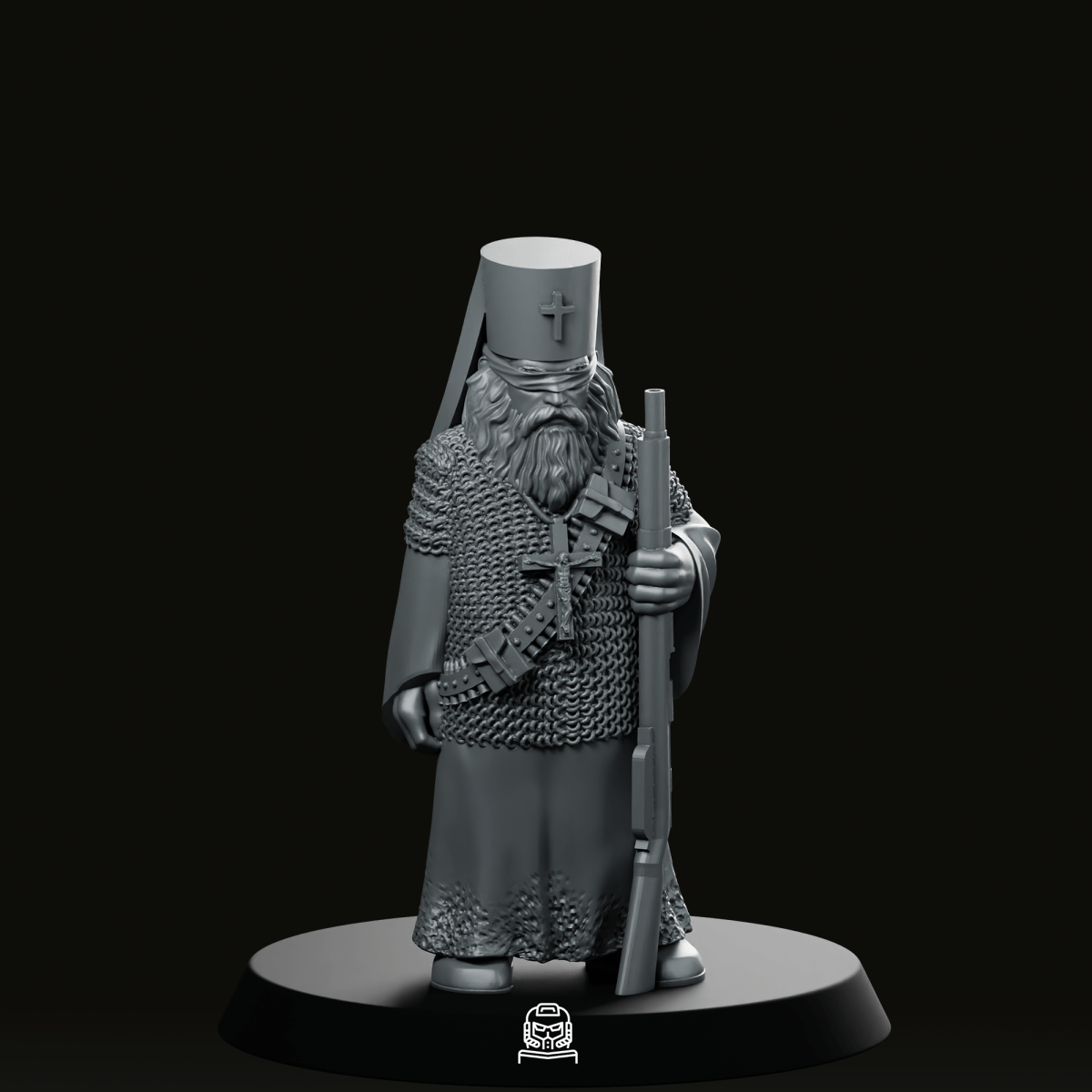 Fanatic Priest With Rifle 5 Trench Crusade Miniature - Onmioji - We Print Miniatures