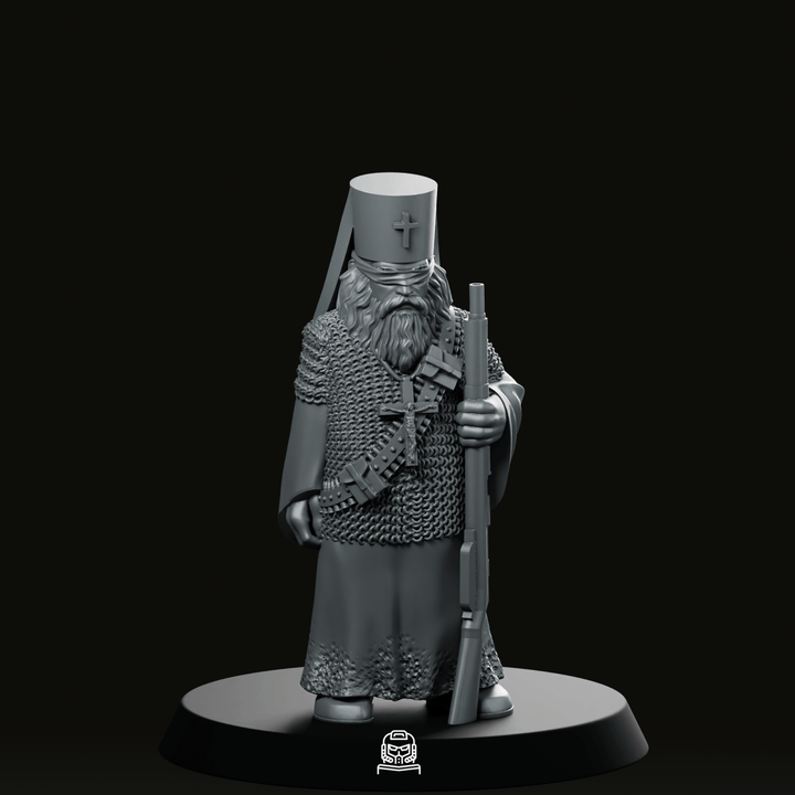Trench Soldier Fanatic Priest With Rifle 5 Miniature