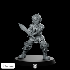 Fantasy Adrian Young Squire Miniature Armoured Swordfighter Hero