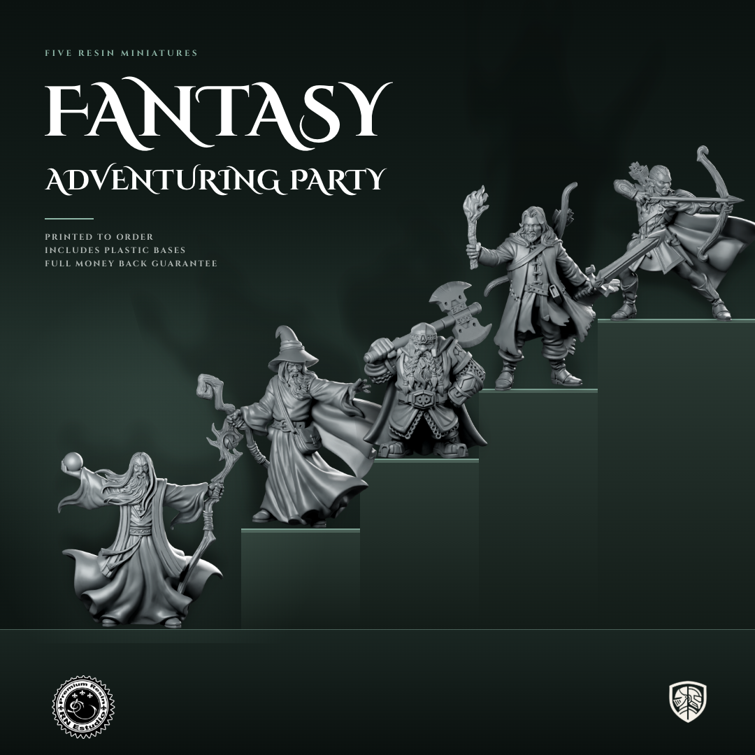 Fantasy Adventuring Party Bundle: 5 Resin Miniatures