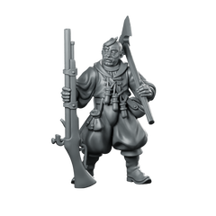 Fantasy Cossacks Monopose 10 Miniature 360 Spin 01