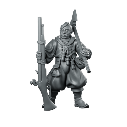 Fantasy Cossacks Monopose 10 Miniature 360 Spin 01