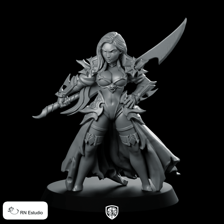 Fantasy Dalila Sword Miniature Female Warrior Scythe Hero