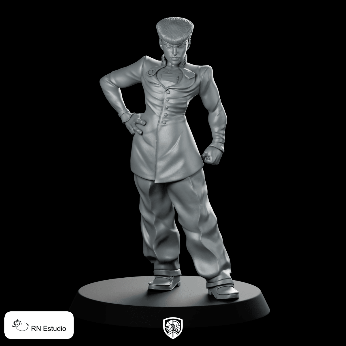 Fantasy Josuke Jrpg Miniature Anime Hero Uniform - RN Estudio - We Print Miniatures
