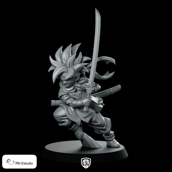 Fantasy Kentaro Swordmaster JRPG Miniature Anime Samurai Hero - RN Estudio - We Print Miniatures