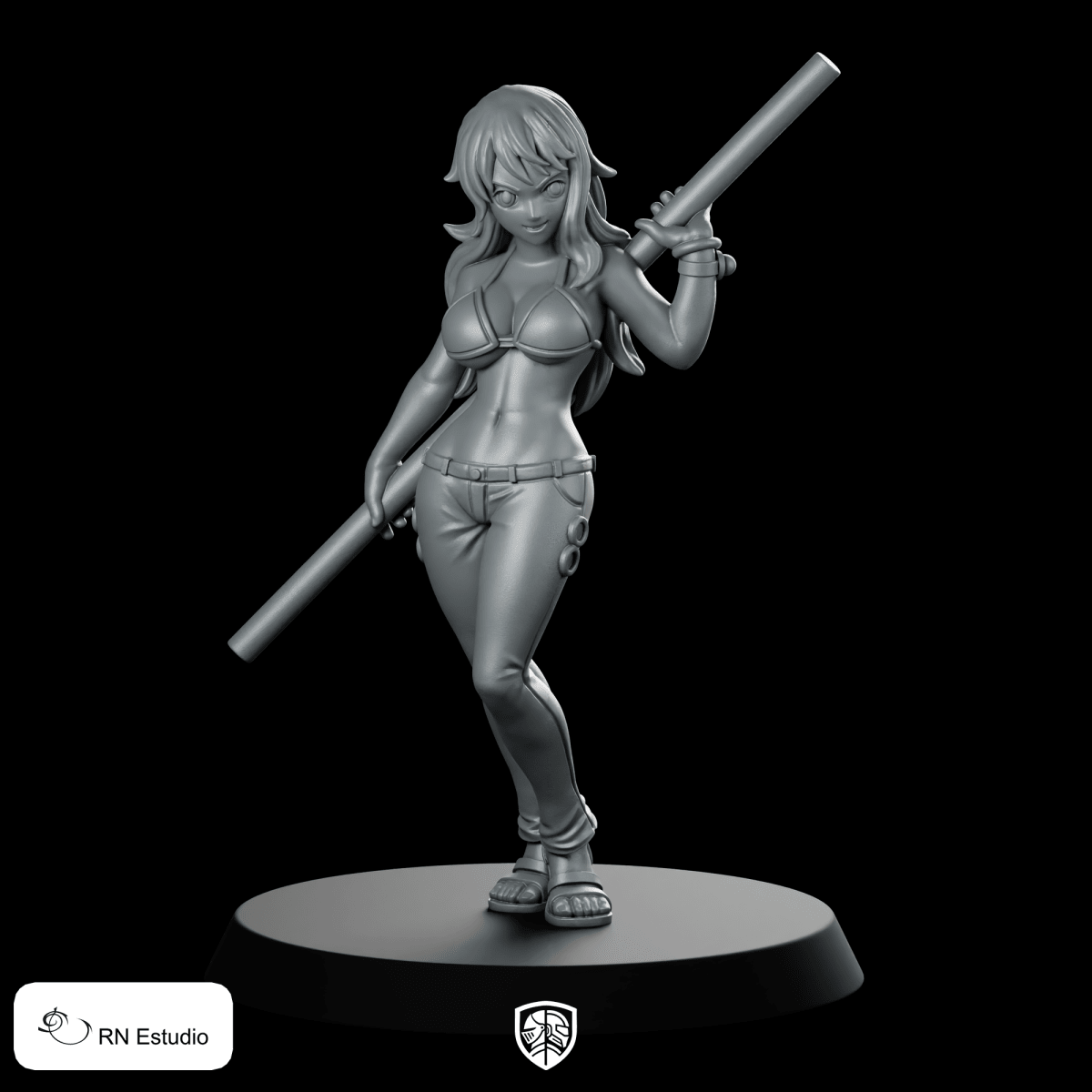 Fantasy Mami Stave JRPG Miniature Anime Staff Hero - RN Estudio - We Print Miniatures