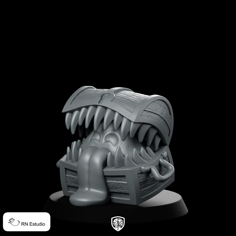 Fantasy Mimic Chest Miniature Treasure Trap Monster