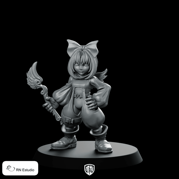 Fantasy Sillis JRPG Fairy Miniature Wand Hero - RN Estudio - We Print Miniatures