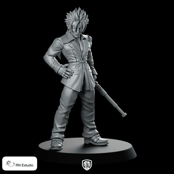 Fantasy Terry Baton JRPG Miniature Anime Hero - RN Estudio - We Print Miniatures