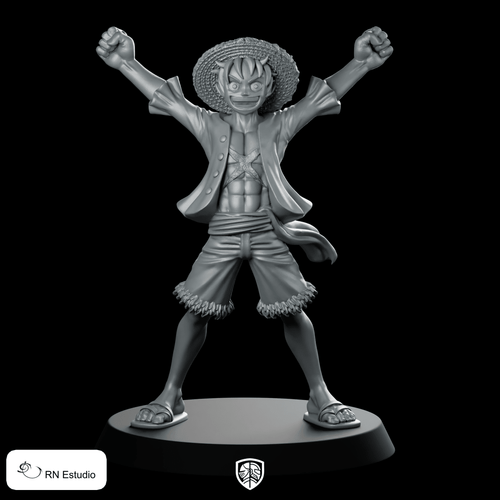 Fantasy Tufy Celebrating JRPG Miniature Anime Hero - RN Estudio - We Print Miniatures