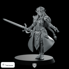 Fantasy Zalidra Elven Princess Miniature Royal Swordswoman Hero - RN Estudio - We Print Miniatures