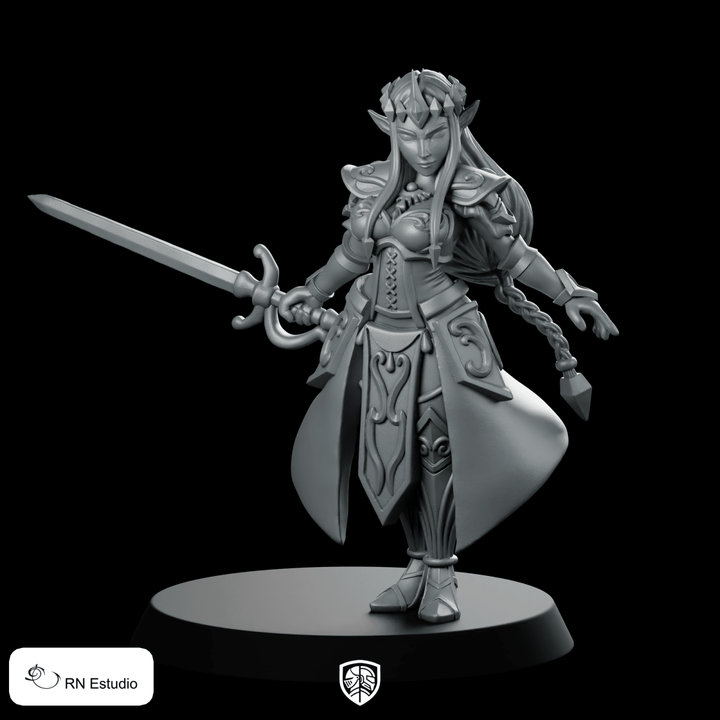 Fantasy Zalidra Elven Princess Miniature Royal Swordswoman Hero