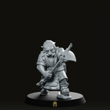 Farmer Otteren Male Holding Hoe Miniature - CastNPlay - We Print Miniatures