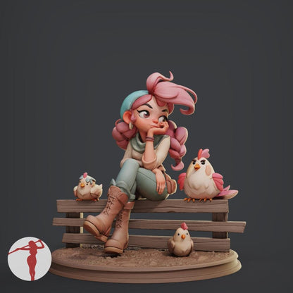 Farmgirl Female Miniatures - Female Miniatures - We Print Miniatures