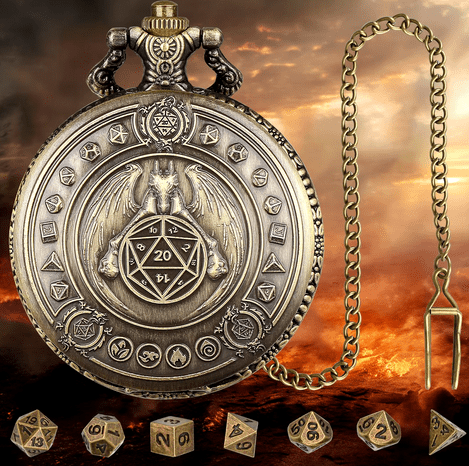 Fatebound Vault | Pocket Watch Case | Ancient Gold - Tabletop Dominion - We Print Miniatures