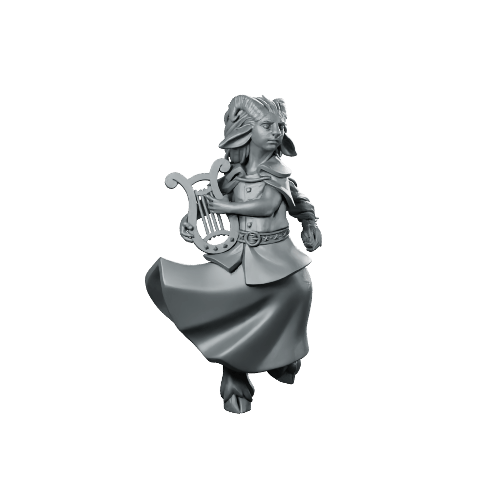 Faun Bard Miniature Satyr Bard Lyre - CastNPlay - We Print Miniatures
