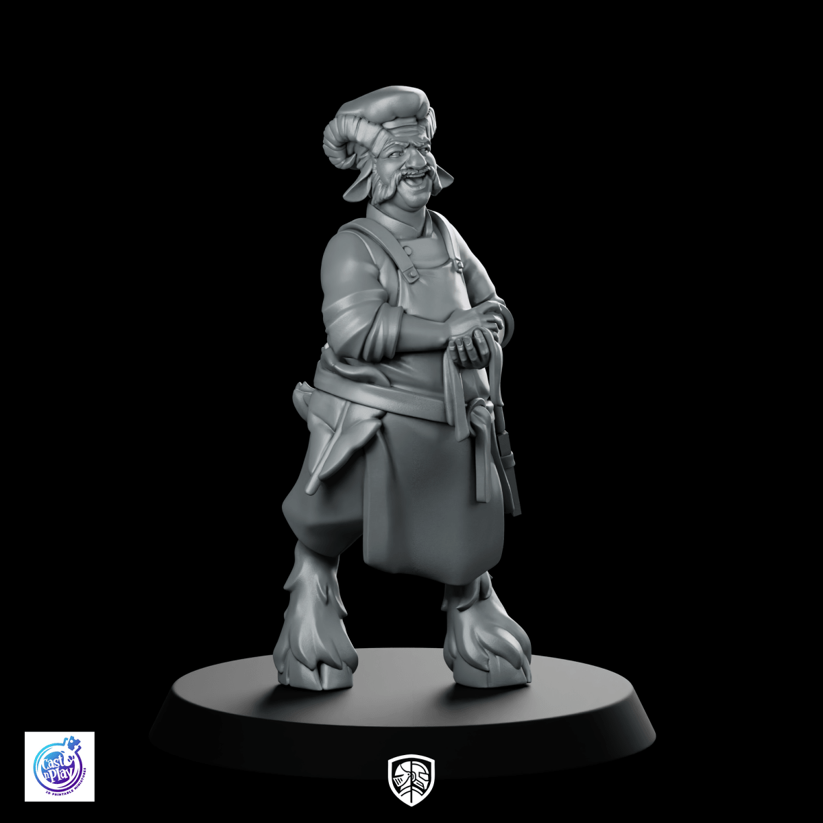 Faun Cook Miniature Satyr Chef - CastNPlay - We Print Miniatures