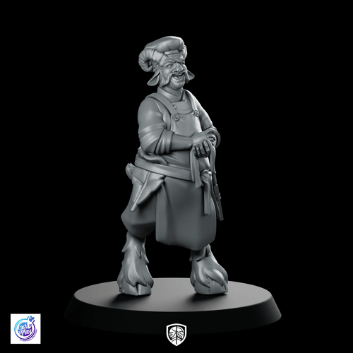 Faun Cook Miniature Satyr Chef - CastNPlay - We Print Miniatures