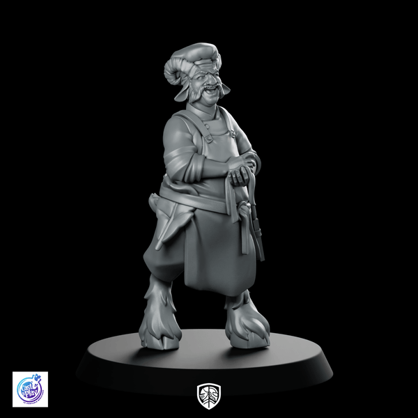 Faun Cook Miniature Satyr Chef - CastNPlay - We Print Miniatures