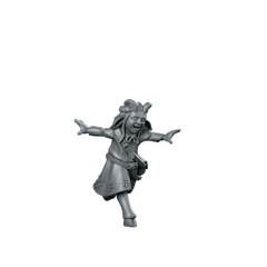 Faun Girl Miniature Laughing Satyr Child - CastNPlay - We Print Miniatures