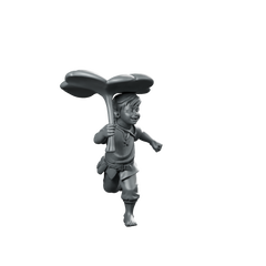Faun Kid Miniature Halfling Child Tree Branch Miniature 360 Spin 01