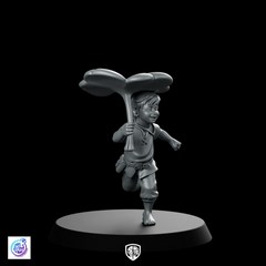 Faun Kid Miniature Halfling Child Tree Branch