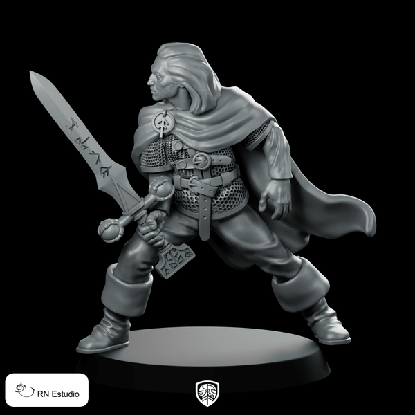 Fel Miniature Runeblade Warrior - RN Estudio - We Print Miniatures