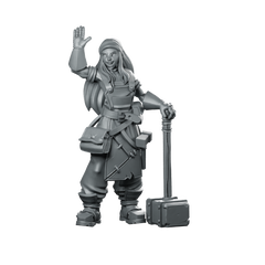 Felder Red Warm Welcome Miniature Rogue Mallet Townsfolk Miniature 360 Spin 01
