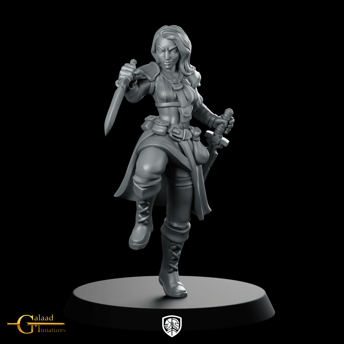 Female 04 Miniature Rogue Duellist - Galaad - We Print Miniatures
