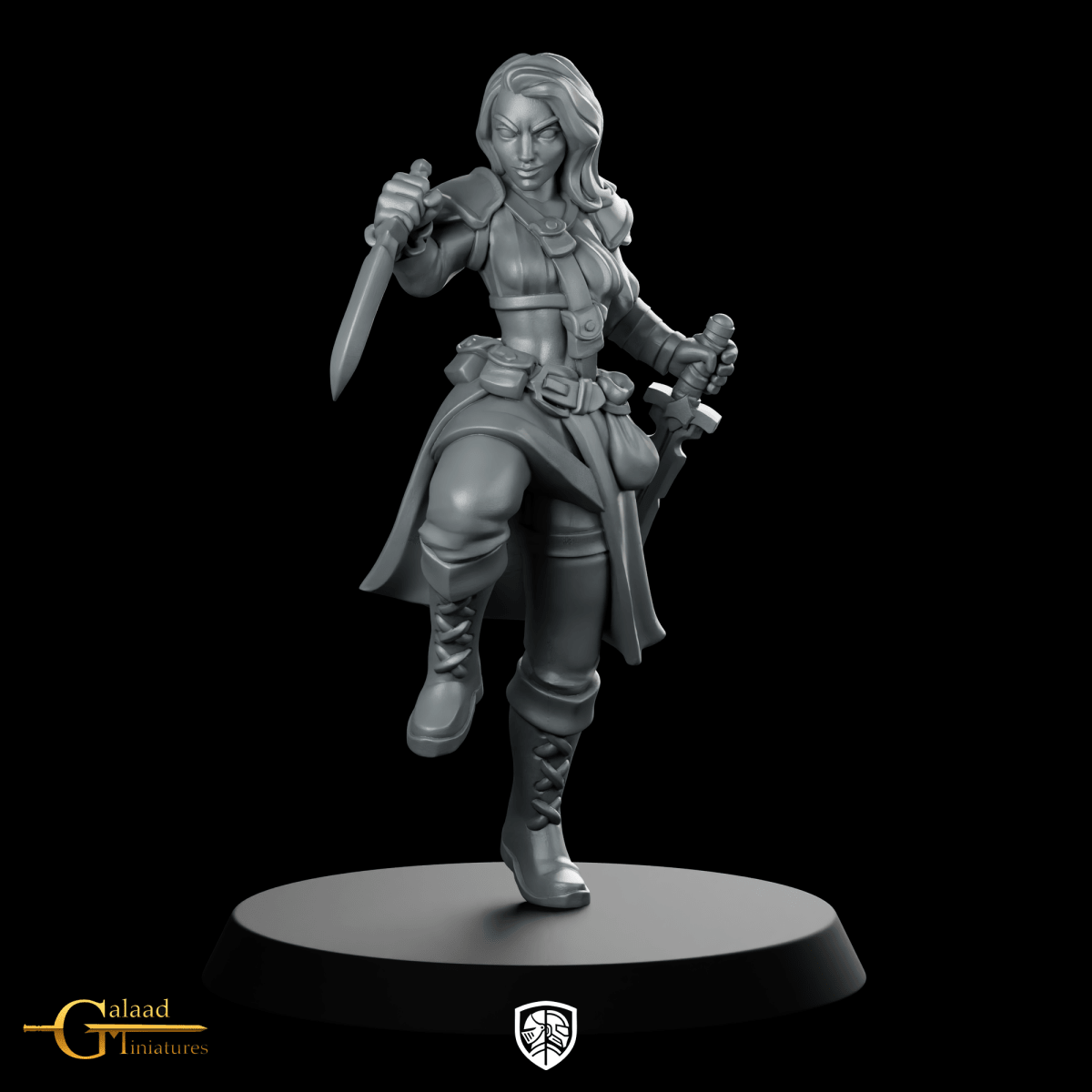 Female 04 Miniature Rogue Duellist - Galaad - We Print Miniatures