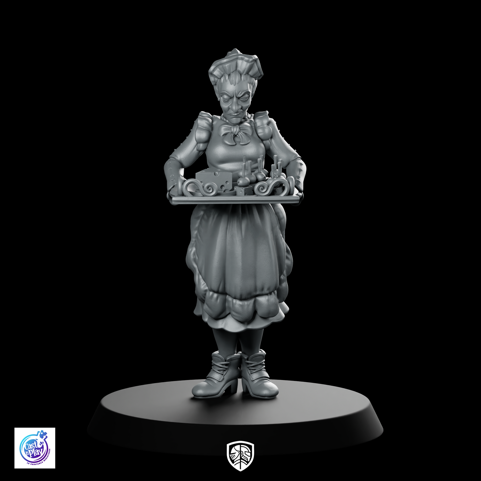 Female Butler Fantasy Miniature Tavern NPC Server
