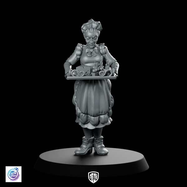 Female Butler Fantasy Miniature Tavern NPC Server