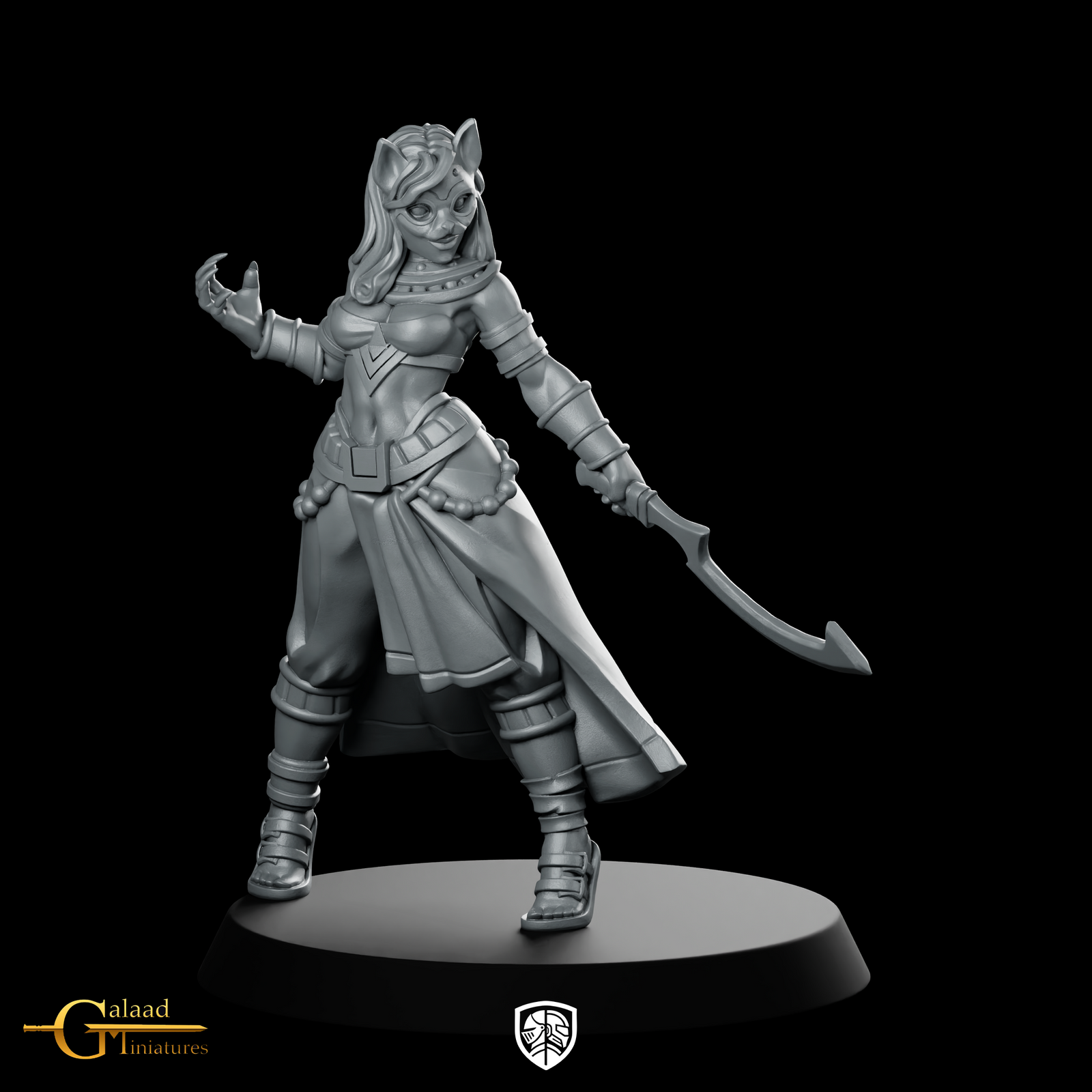 Female Cat Mask 01 Miniature Tabaxi Duellist