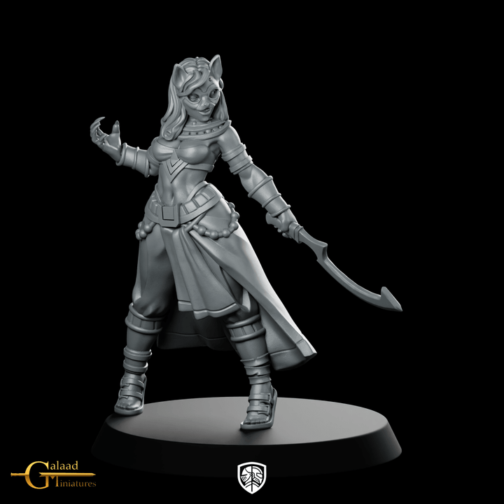Female Cat Mask 01 Miniature Tabaxi Duellist