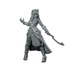 Female Cat Mask 01 Miniature Tabaxi Duellist Miniature 360 Spin 01