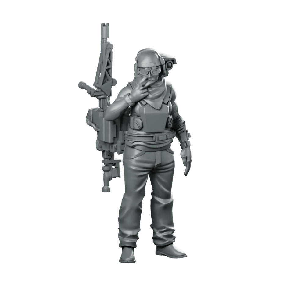 Female Colonial Marine Pvt Orlena Deguski Miniature Sci - Fi - Papsikels Miniatures - We Print Miniatures