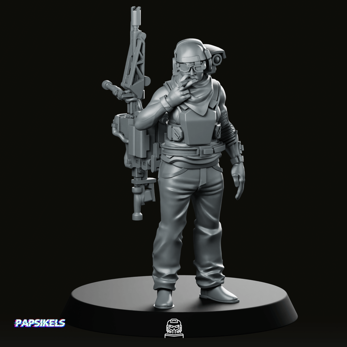 Female Colonial Marine Pvt Orlena Deguski Miniature - Papsikels Miniatures - We Print Miniatures