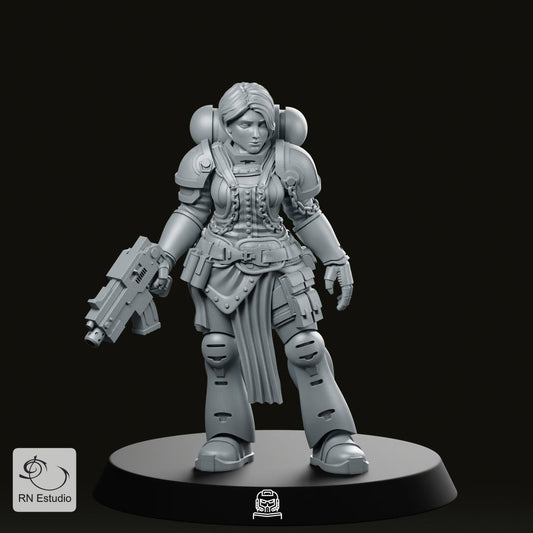 Female Coven Of Battle Void Trooper Miniature - RN Estudio - We Print Miniatures