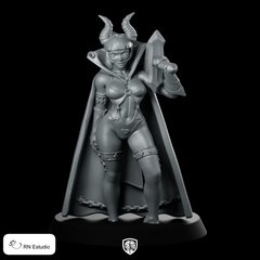 Female Deamon Ambrosia Miniature Horned Sword Demon