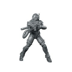 Female Human Covert Operative Agent 3 Sci Miniature 360 Spin 01