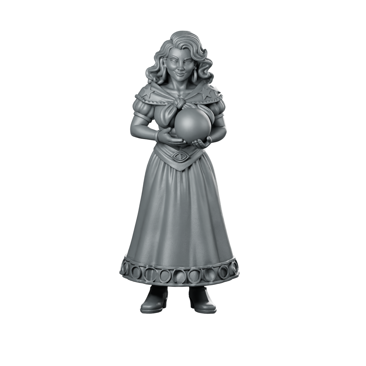 Female Human Fortune Teller With Crystal Miniature Miniature 360 Spin 01