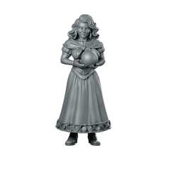 Female Human Fortune Teller With Crystal Miniature Miniature 360 Spin 01
