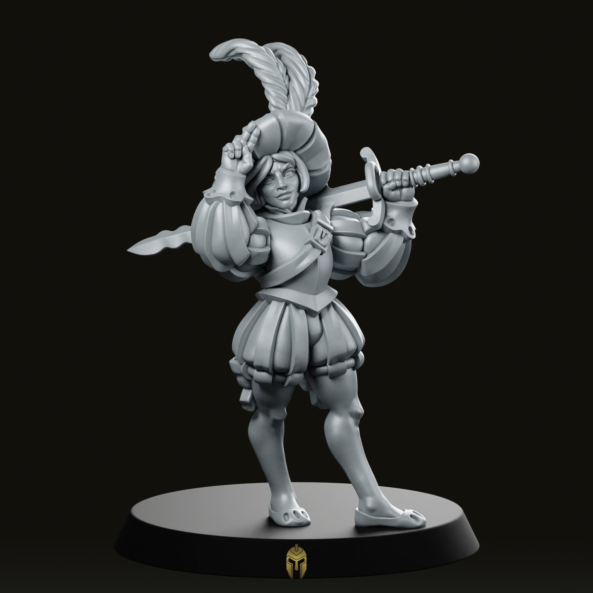 Female Landsknecht Miniature -Vae Victus Miniatures - We Print Miniatures